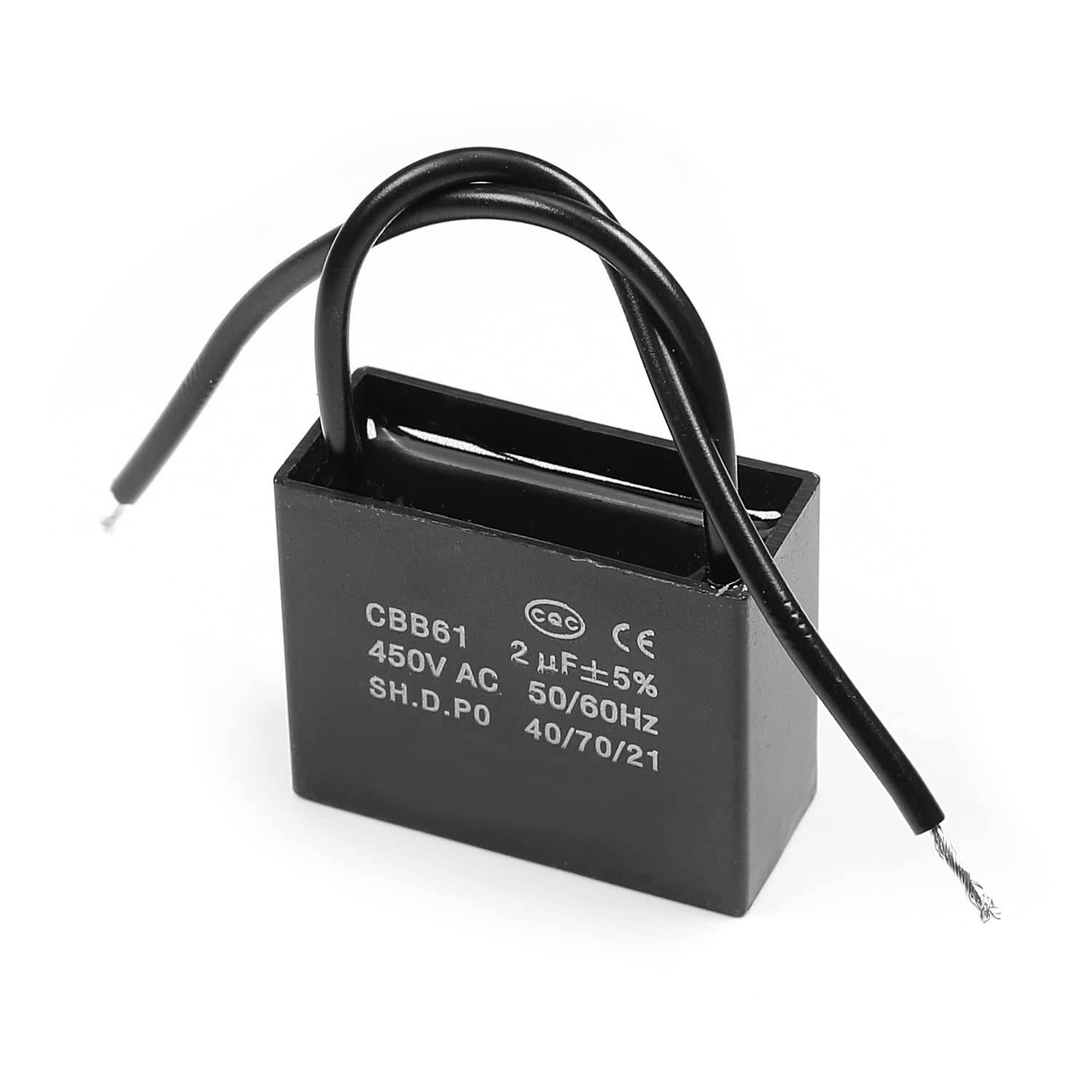 2Pcs CBB61 5uF 450V AC Run Capacitor For Ceiling Fan Motor Start - CBB61-5