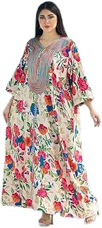 فستان حريمي مشجره قص واسع من توتوي، متعدد الوان