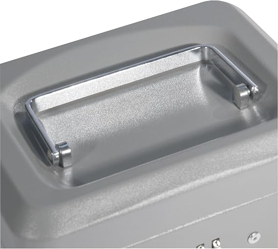 BARSKA 6 Inch Cash Box with Combination Lock Gray