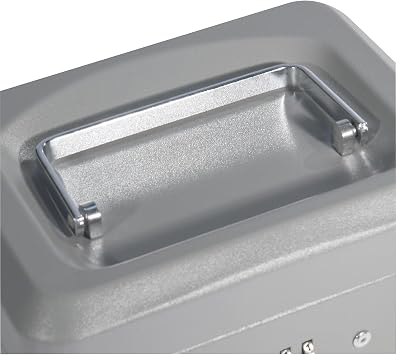 BARSKA 6 Inch Cash Box with Combination Lock Gray