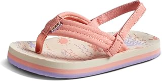 REEF Girls Toddler/Little Kid Ahi Beach Flip Flop, Soft Cushion Footbed, Water Friendly