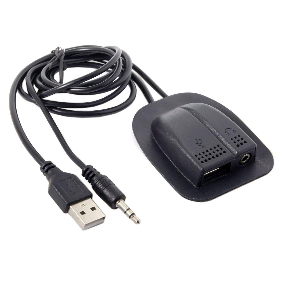 JSER Backpack USB 2.0 & Audio 3.5mm Charging Extension Cable Practical Convenient Outdoor Travel Camping External