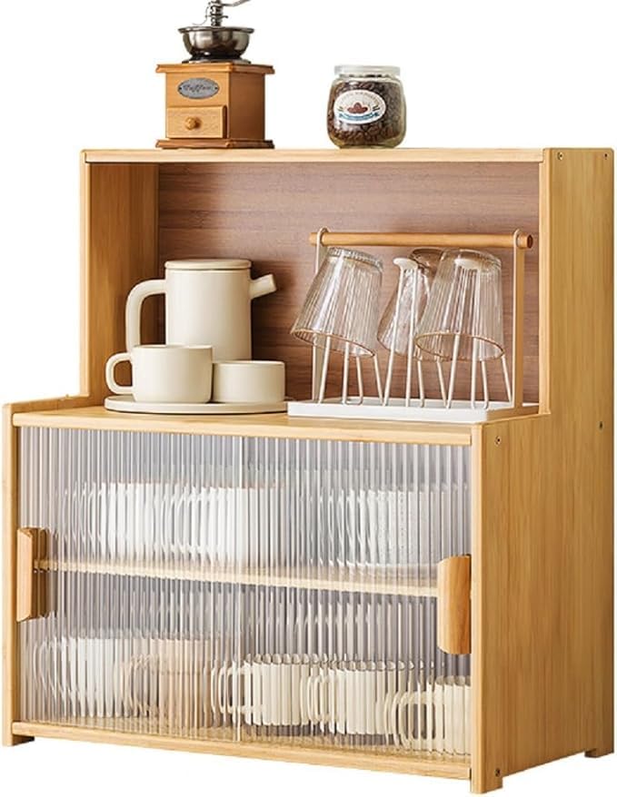 MEHOOSPVN Armoire de cuisine, armoire de rangement pour plan de travail avec double couche et plan...