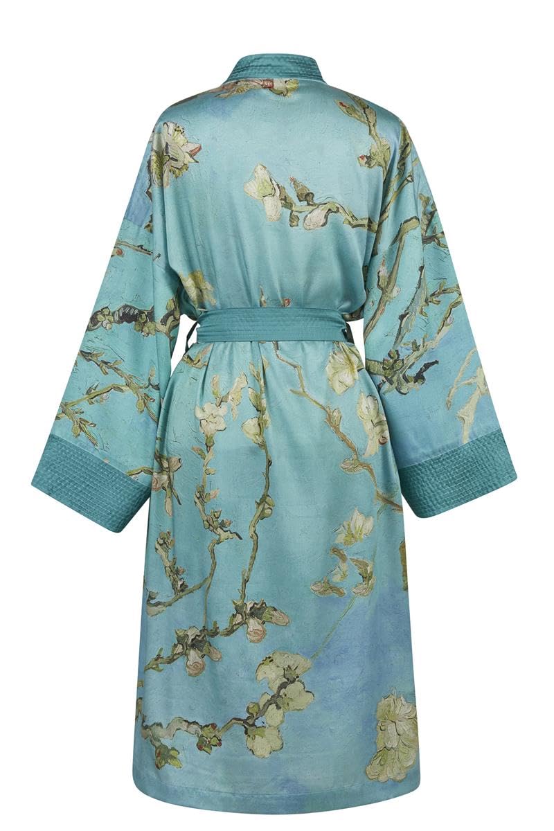 Beddinghouse x Van Gogh Museum Bademantel Almond Blossom Kimono Blue UV L/XL