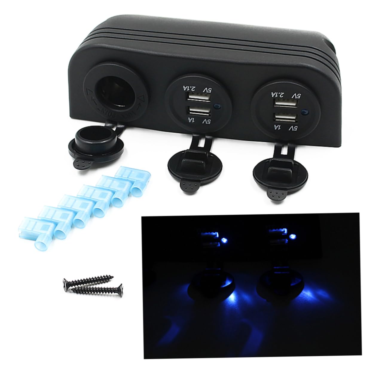 OSALADI Chargeur Allume-Cigare Ports USB pour Voiture Prise Allume-Cigare avec Ports USB Adaptateur Secteur pour Voiture SUV Bateau