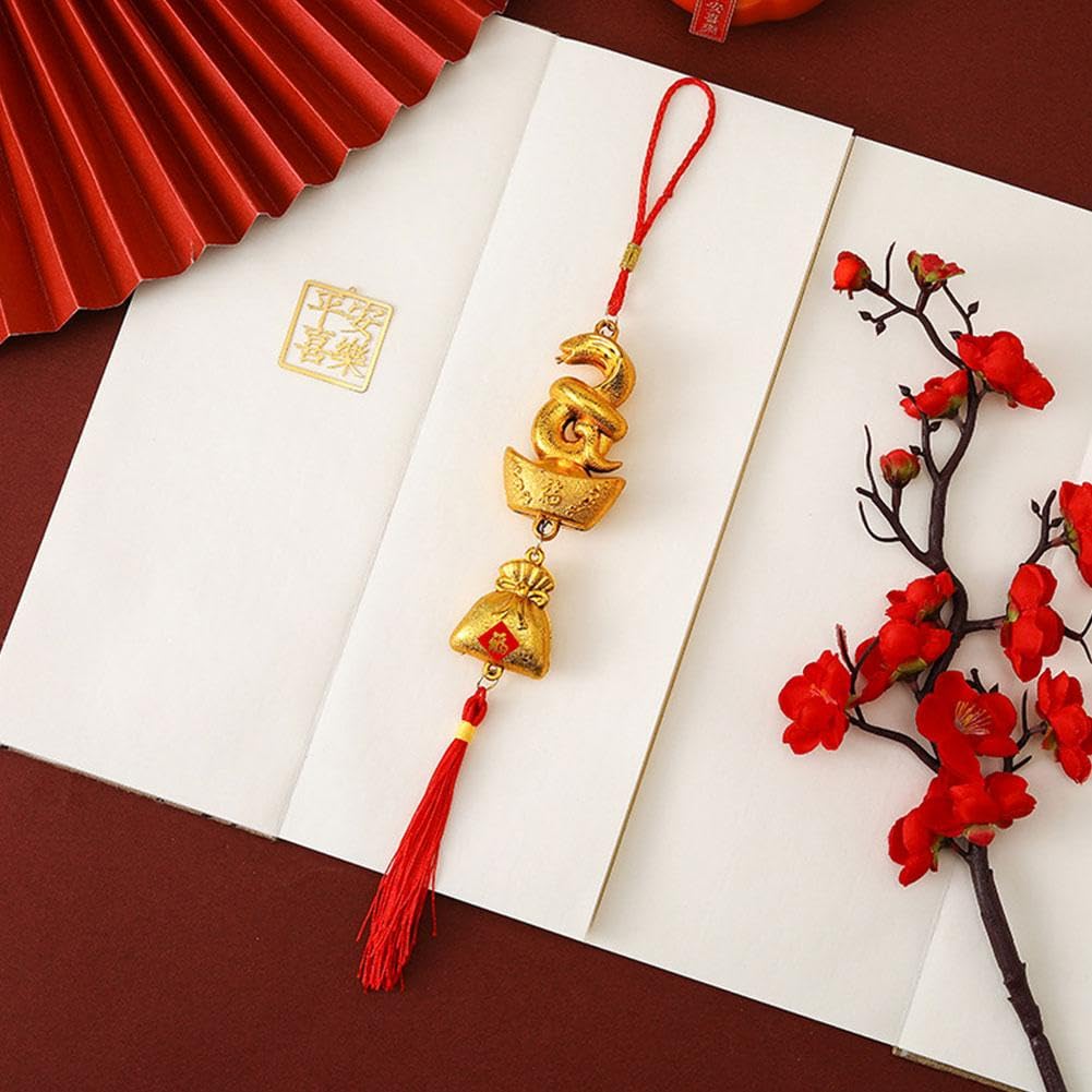 Decorazioni Capodanno Cinese 2024 - Ciondoli Drago Fortunato Con Nappa, Per Feng Shui E Benedizioni - Foto 3