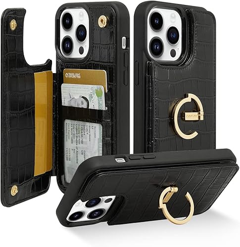 CUSTYPE - Funda tipo cartera para iPhone 14 Pro con tarjetero y ranuras para tarjetas, funda de piel sintética con tapa para mujeres y hombres, para CUSTYPE - Funda tipo cartera para iPhone 14 Pro con tarjetero y ranuras para tarjetas, funda de piel sintética con tapa para mujeres y hombres, para