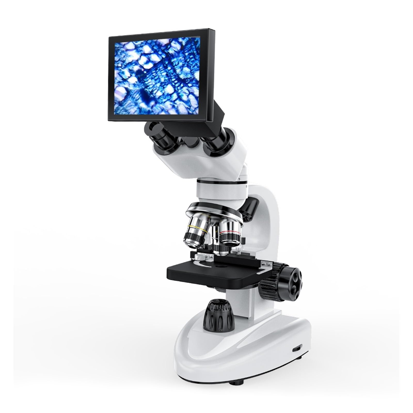 Mikroskop, 6000X-15000X Biologiczny Mikroskop HD Cyfrowy Laboratoryjny Złożony Z Okularami Szerokokątnymi 10X I 50X Do Laboratorium