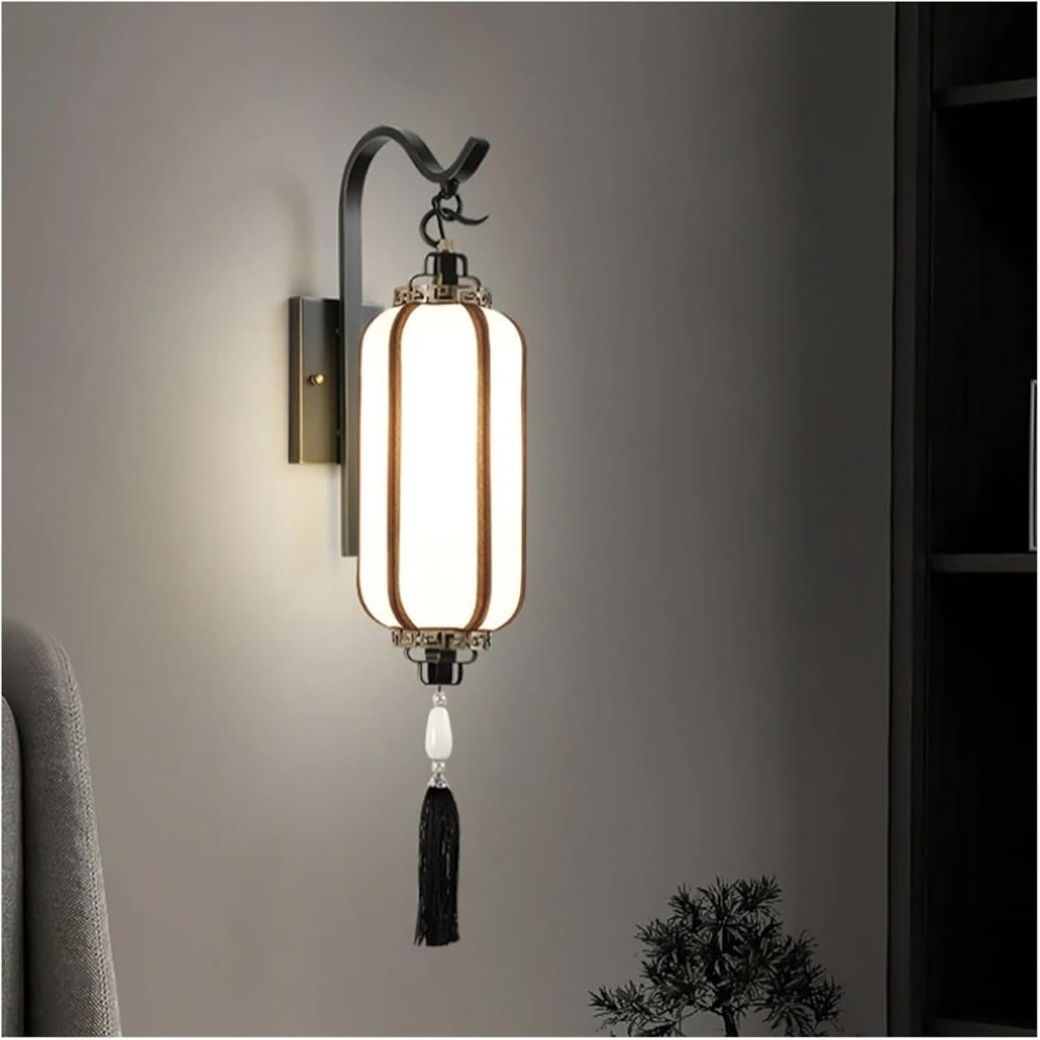 CWCQGH Copper Wall Lamp Living Room Lights Bedroom Bedside Lighting Study Corridor,Cool White-15 * 53cm