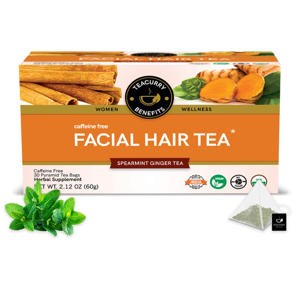 Amazon.com : TEACURRY Facial Hair Tea (30 Tea Bags, 1 Month Pack
