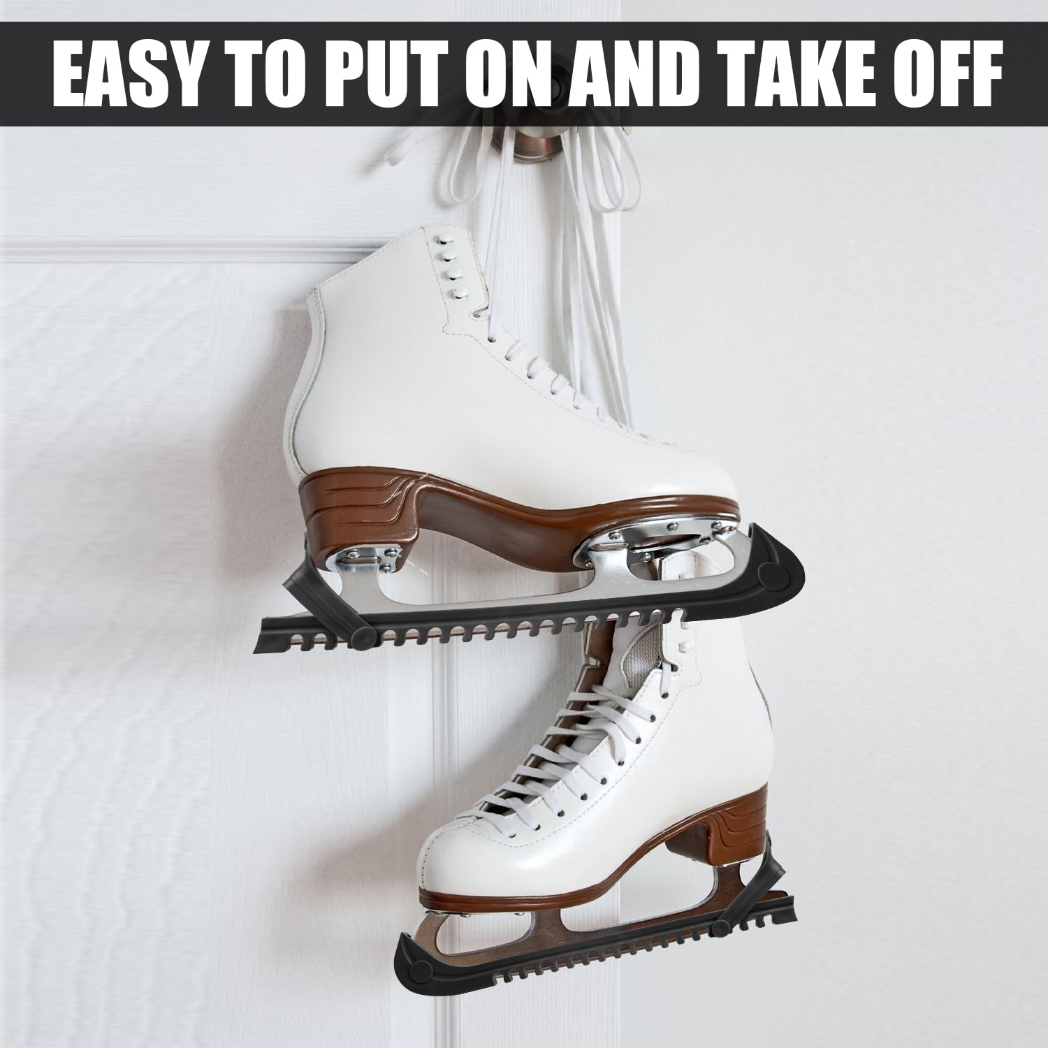 Protetor Lâmina Patins Gelo - Capa Proteção Hóquei - Ajustável 34,5cm - Par