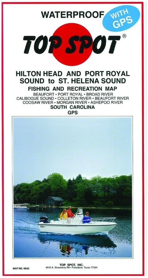 Fishing Map from Port Royal to St. Helena Sound,white