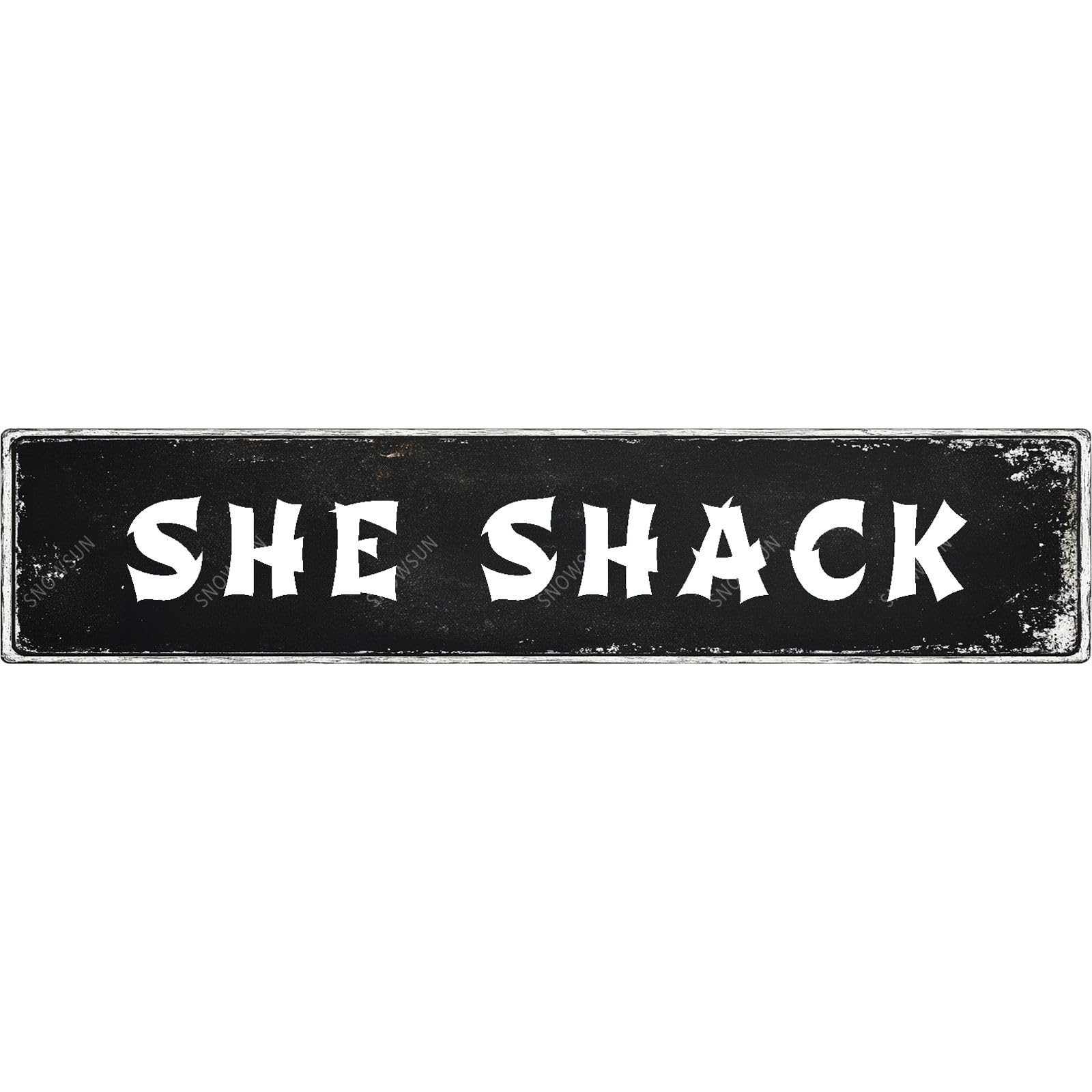 She Shack Tin Sign Funny Vintage Street Sign Wall Decor for Home Farmhouse Bar Cafe Fence Yard Decor 4x16 Inch