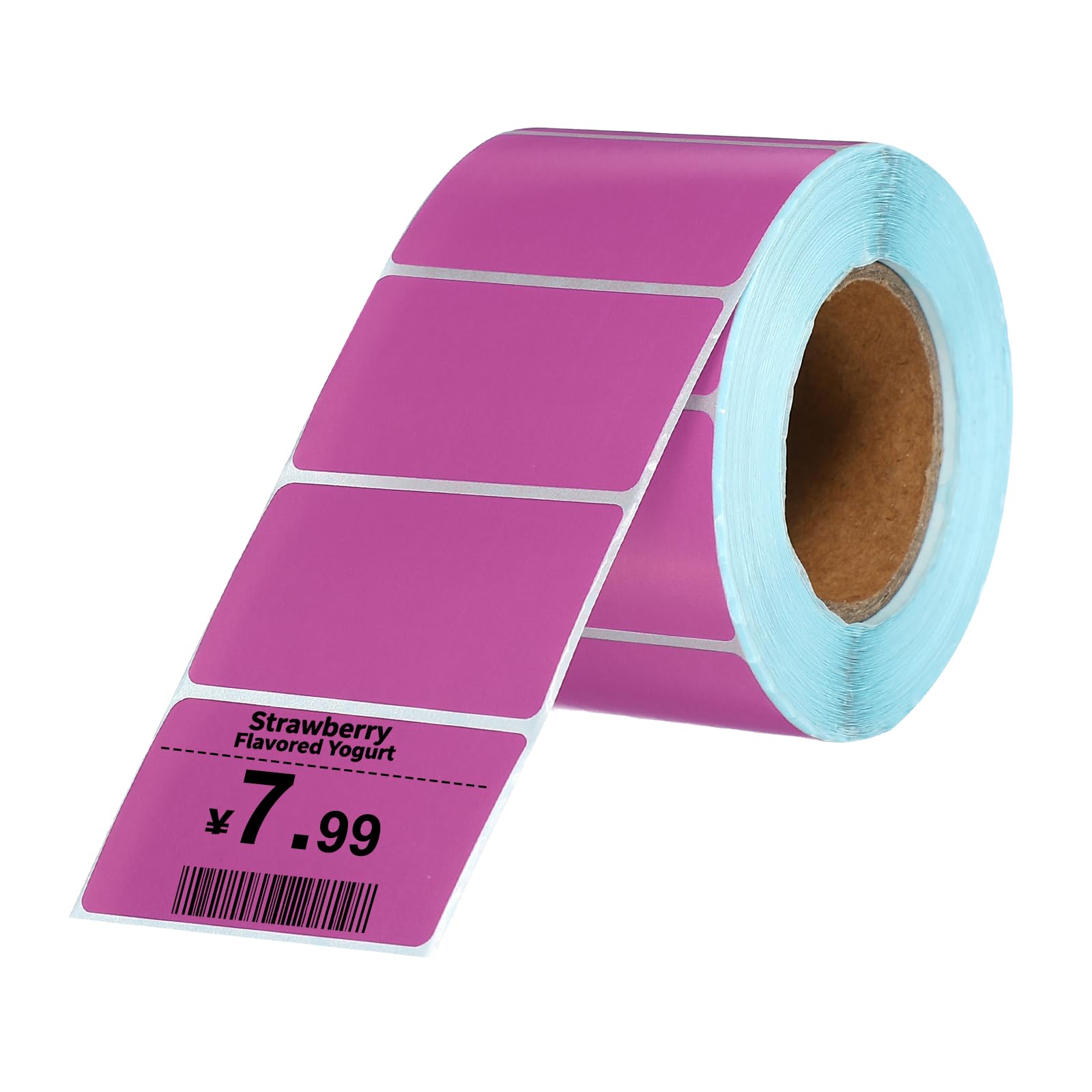 PATIKIL 800 Pcs Thermal Labels, 1.18x2 Inch Thermal Printer Labels Stickers Self Adhesive Tags Rectangle Paper Roll Small for Printer Shipping Label Mailing UPS Barcode Address, Purple
