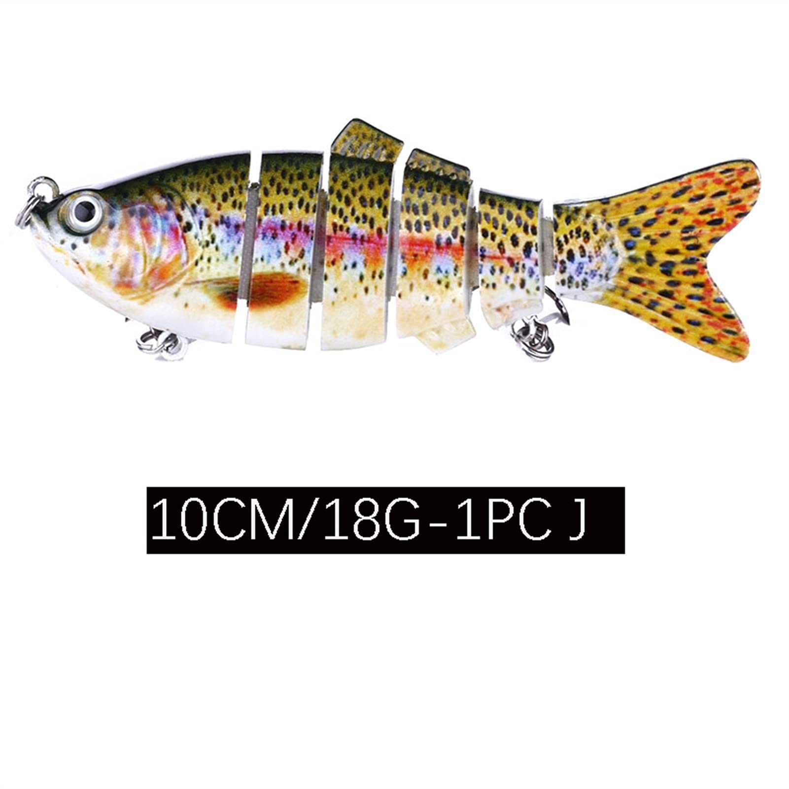 1-Piece Multi-Jointed Fishing Swimbait - Sinking Wobbler Hard Bait For Bass & More