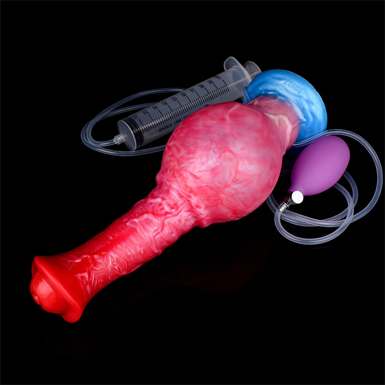 Dildo anale in silicone con animale gonfiabile enorme a forma di pene di cavallo con funzione di spruzzo di sperma Plug anali Butt Plug Sex Toys for uomini e donne