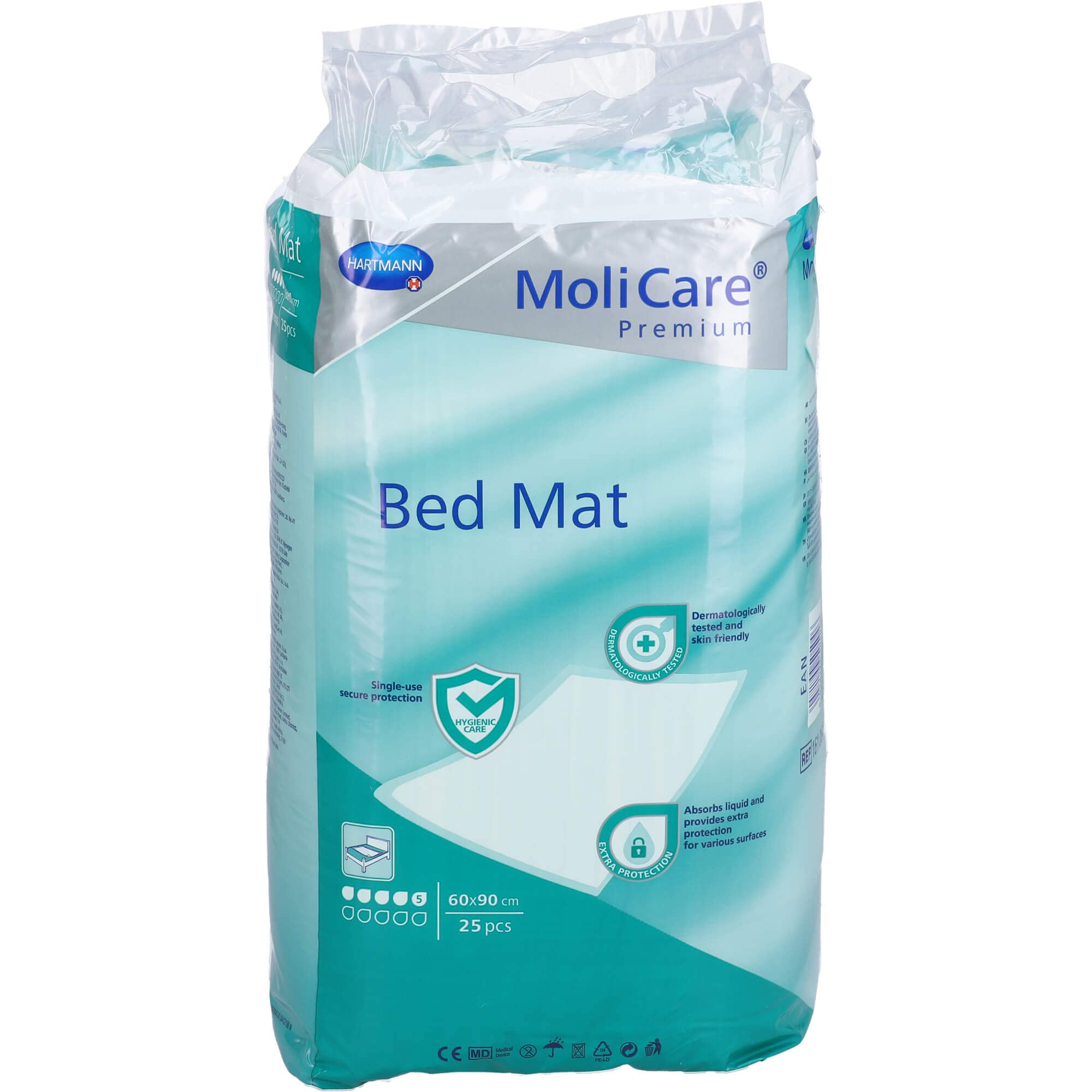 Molicare Premium PZN16136730 Wodoodporny Podkład na Łóżko, Biały, 60 x 90 cm
