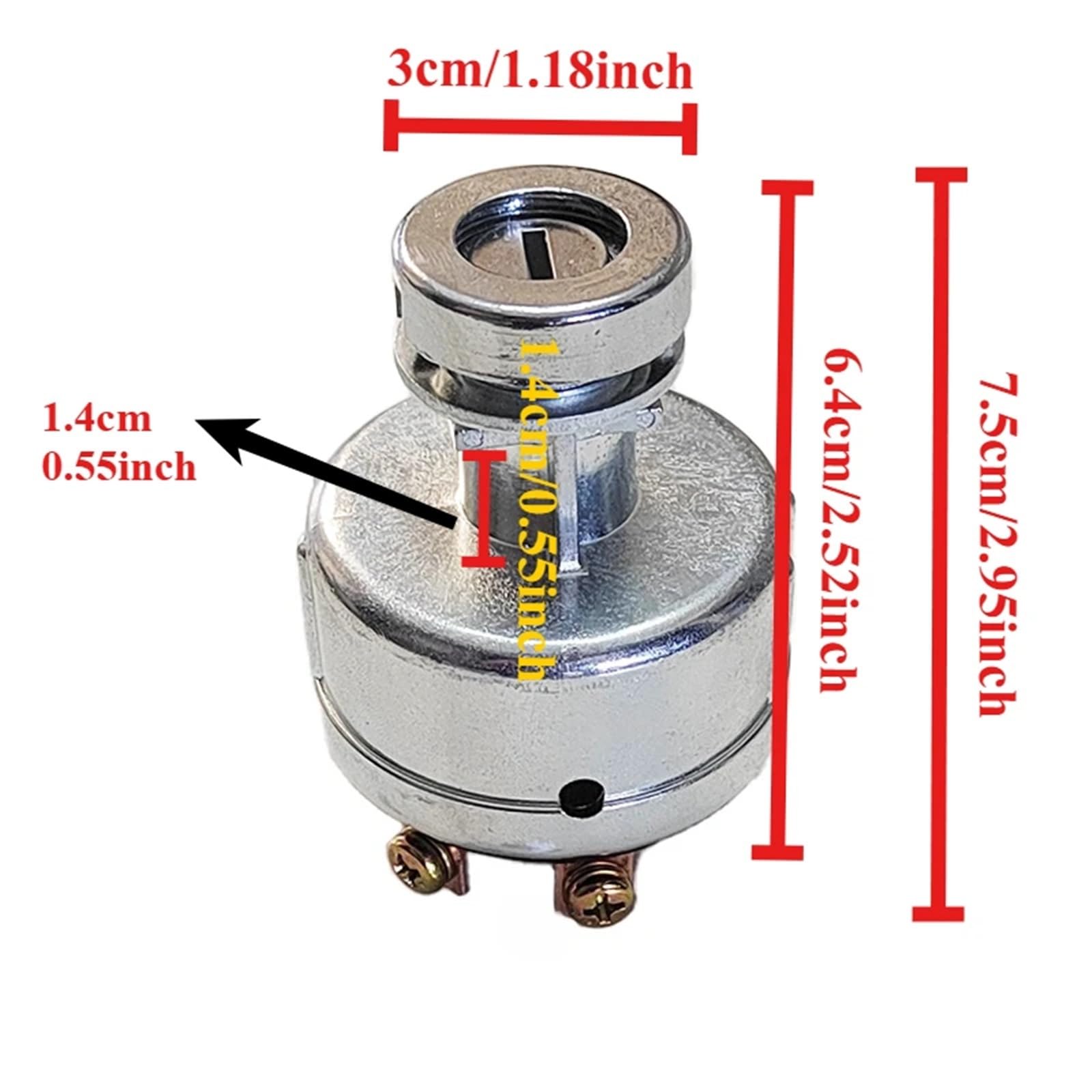 Interruptor de llave encendido para excavadora tractor compatible con YN50S00002F1 Kobelco SK200-3 SK200-5 4 posiciones 6 terminales 2 llaves interruptor de encendido del coche
