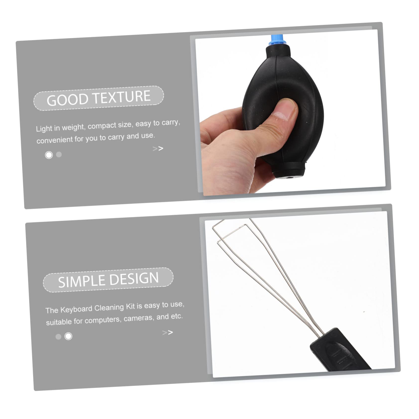 TINEASUR 1 Set Keyboard Cleaning Kit with Keycap Puller Static Brush and Key Puller for Convenient and Maintenance for Surface Cleaning