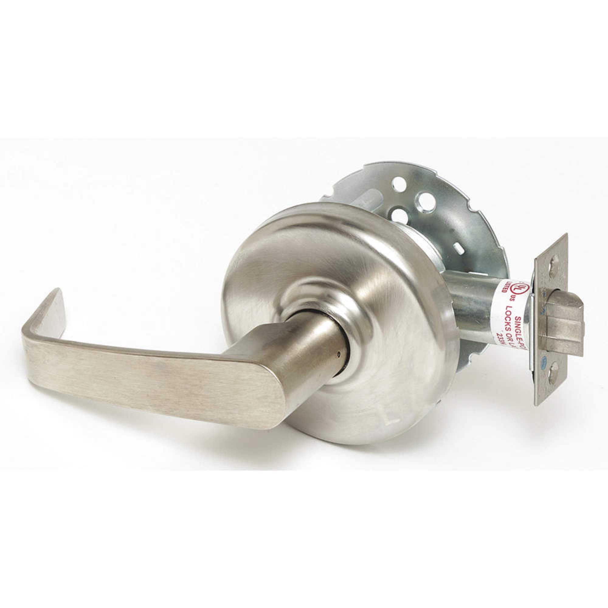 Corbin RusswinCL3390 NZD 626 Extra Heavy-Duty Passage Lever and Turn-Piece Lever Lockset, Grade 1, Newport Lever Design, Satin Chrome Finish, Non-Keyed