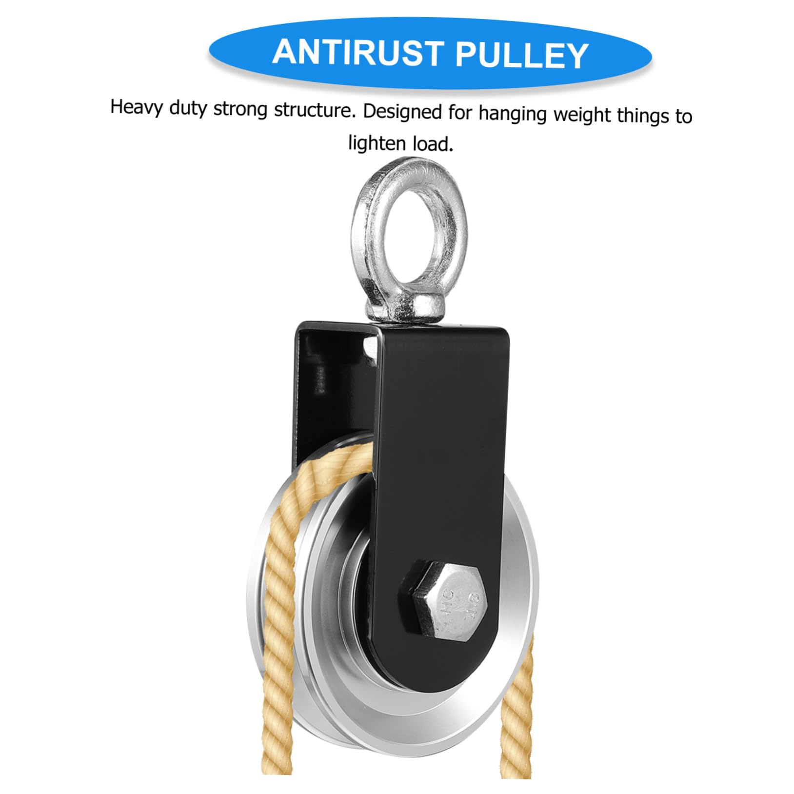 Alipis Puleggia Sollevamento in Alluminio Antiruggine per Accessori Allenamento Ruota Silenziosa per Attrezzatura Palestra Indoor e Outdoor Supporto per Cavo Fitness e Sollevamento