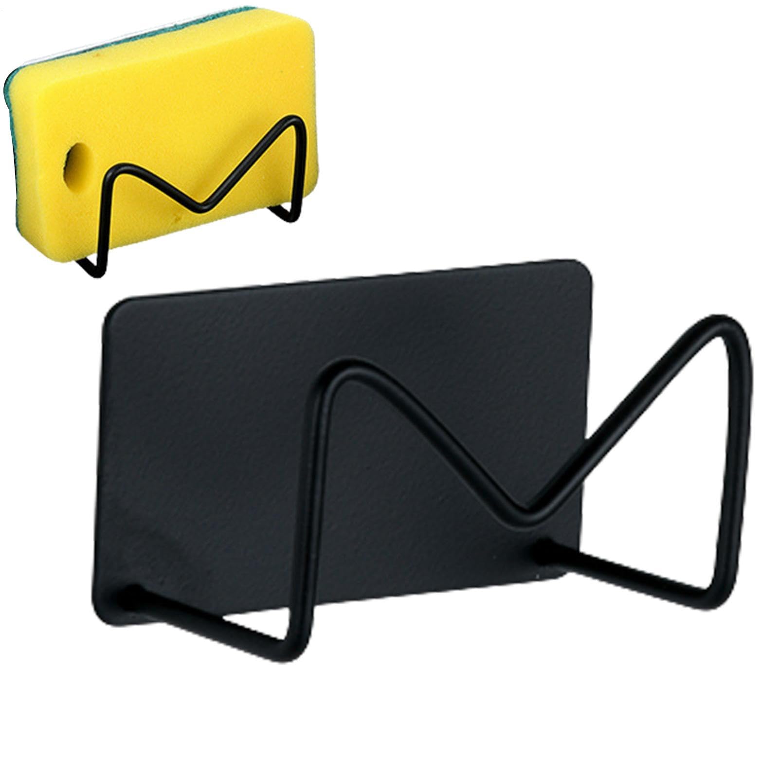 Sink Sponge Door Stainless Steel Acciadata Caddy Sponge Hanger Strong Adhesive Storage Accessories For Holds Dishrag Distruct Sponge