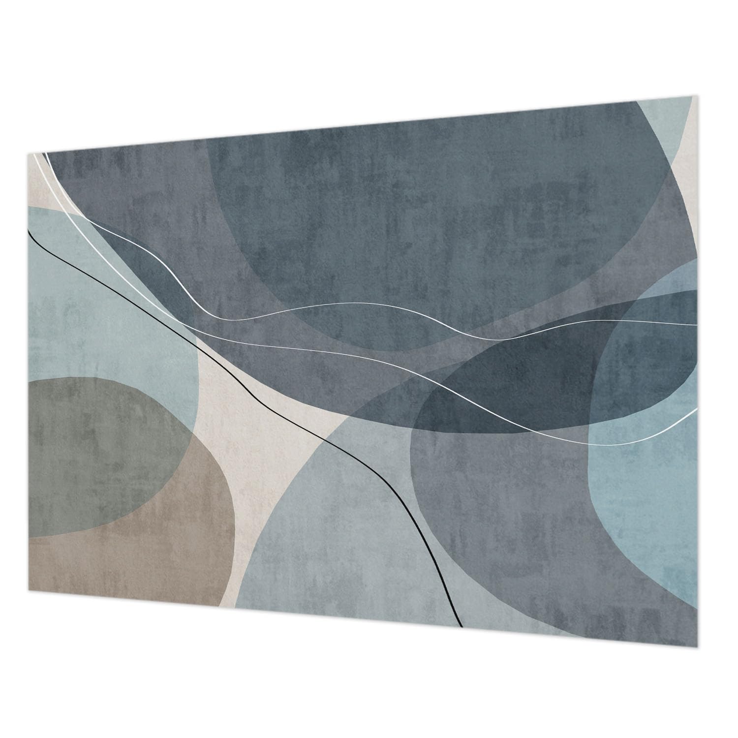 Papier peint intissé pour chambre a coucher motif abstrait moderne format panoramique