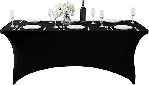 Miniatura 3 de Mantel de licra para mesas de 4 6 y 8 pies mantel rectangular elástico para mesa plegable