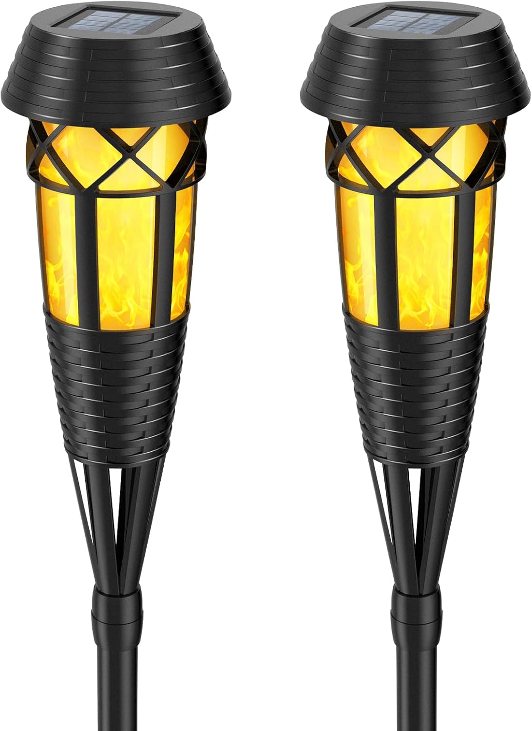 Flickering Flames Torch Light Solar Garden Lights Waterproof Landscape Lighting - 2 Pack