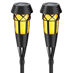 Flickering Flames Torch Light Solar Garden Lights Waterproof Landscape Lighting - 2 Pack