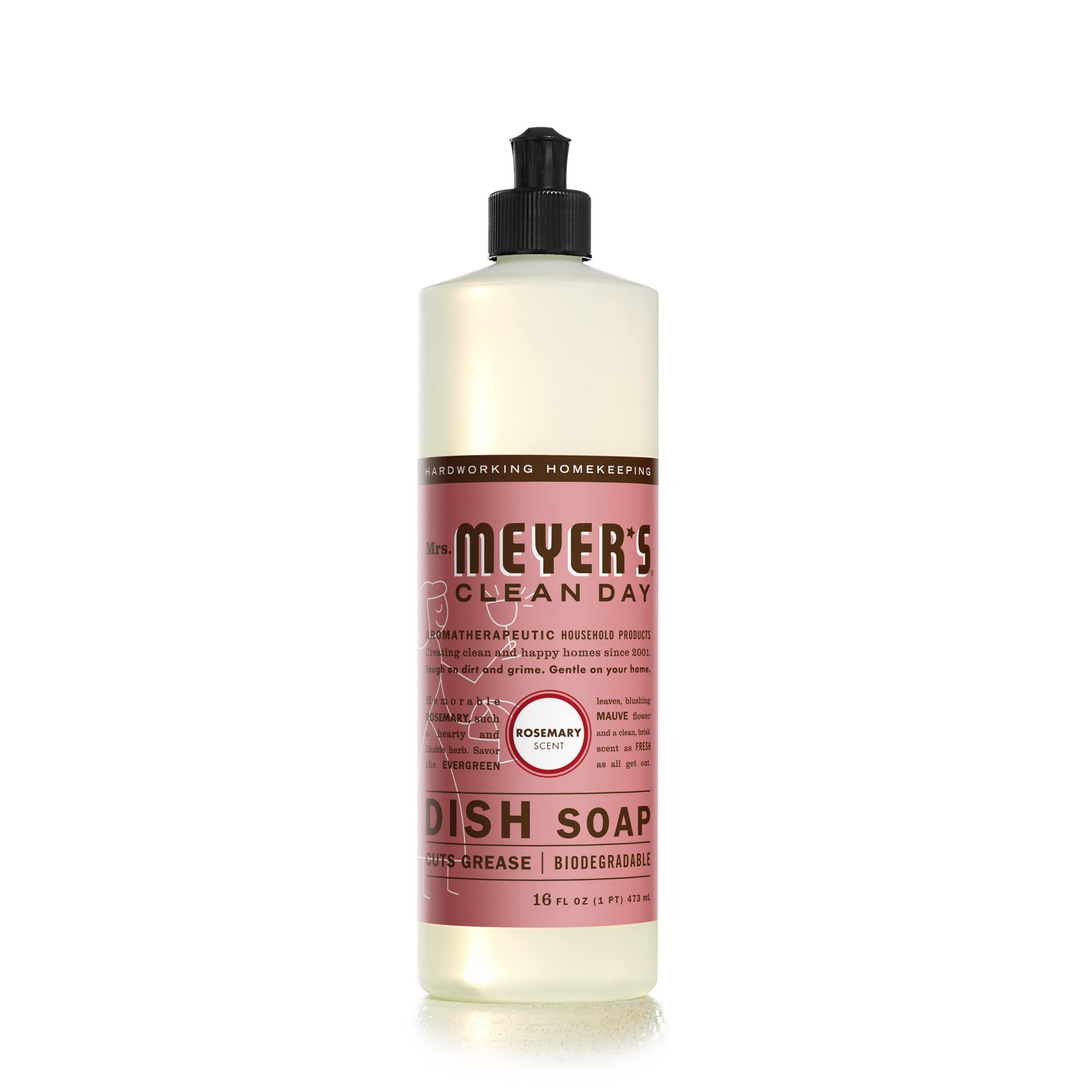 MRS MEYERS CLEAN DAY Liquid Dish Soap Biodegradable Formula Rosemary 16 fl oz