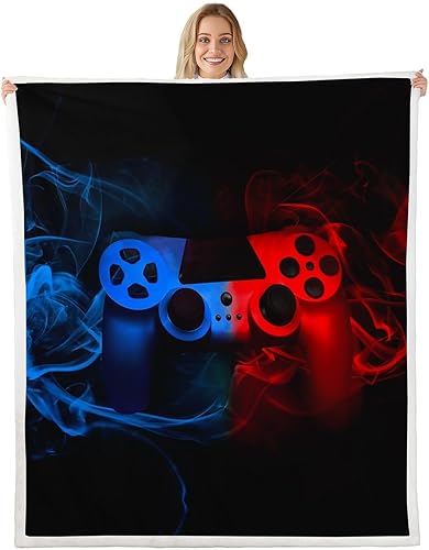 Miniatura 48 de Manta dorada con estampado egipcio, estilo antiguo Egipto, manta Sherpa con patrón jeroglífico del Antiguo Egipto, manta de vellón para niños