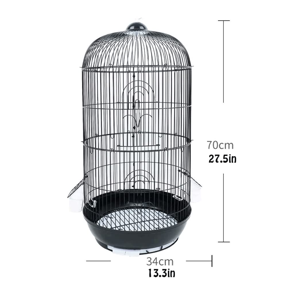 Jaula para pájaros, Jaula para pájaros, jaulas para pájaros Jaula para pájaros Grande de Metal de Lujo, casa Redonda, transportín de Hierro Forjado, transportín portátil y Duradero (Rosa M)