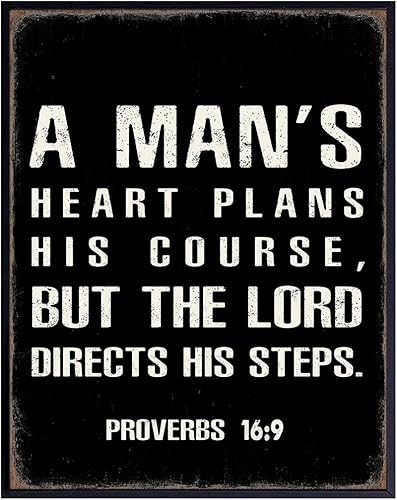 Vista 9 de Christian Gifts for Men Decor - Religious Wall Art - Bible Verses Holy Scripture Psalms - Catholic Gifts for Pastor, Ordained Minister - God Wall