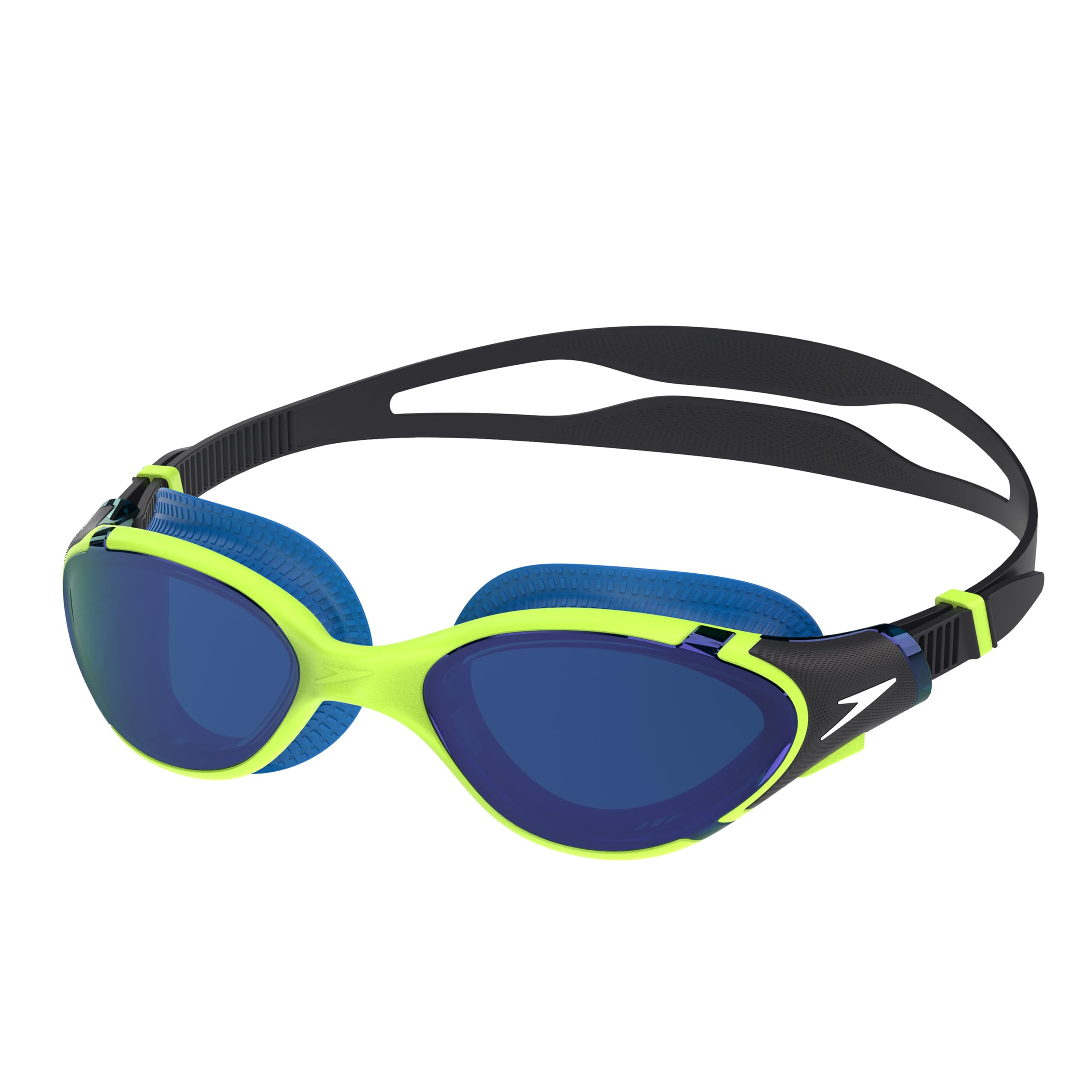 Speedo Biofuse 2.0 - Occhialini da nuoto unisex per adulti, colore: verde lime elettrico/cobalto, taglia unica