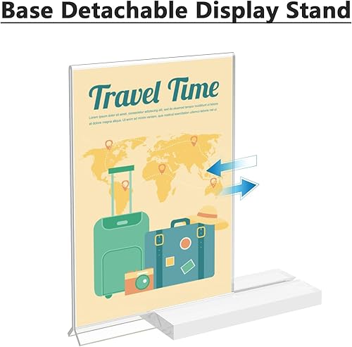 Miniatura 5 de MaxGear Soporte acrílico de 4 x 6 pulgadas, 12 unidades, soporte de exhibición de doble cara, marco de fotos de soporte de papel transparente,