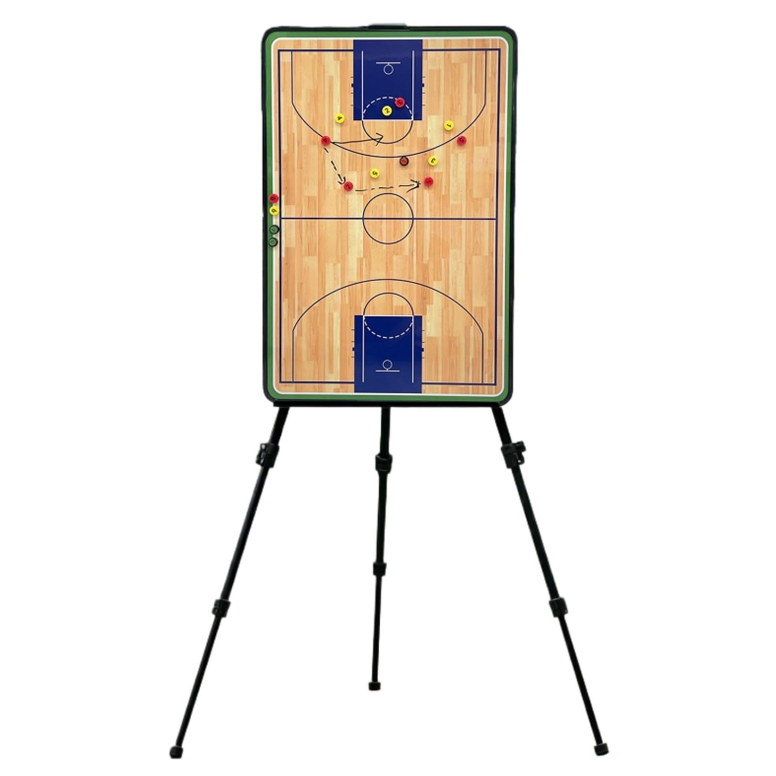 Carpeta Táctica para Entrenar, Pizarra Magnetica Baloncesto, Uso a Doble Cara, con Bolsa de Almacenamiento, Ideal para Competiciones o Clases Escolares