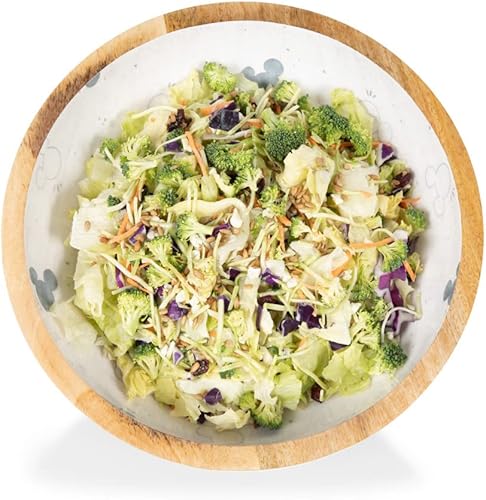 Miniatura 4 de PICNIC TIME Disney Mickey Mouse - Ensaladera de madera de mango, cuenco para servir, (madera de mango) 13.5 x 13.5 x 4.3 pulgadas