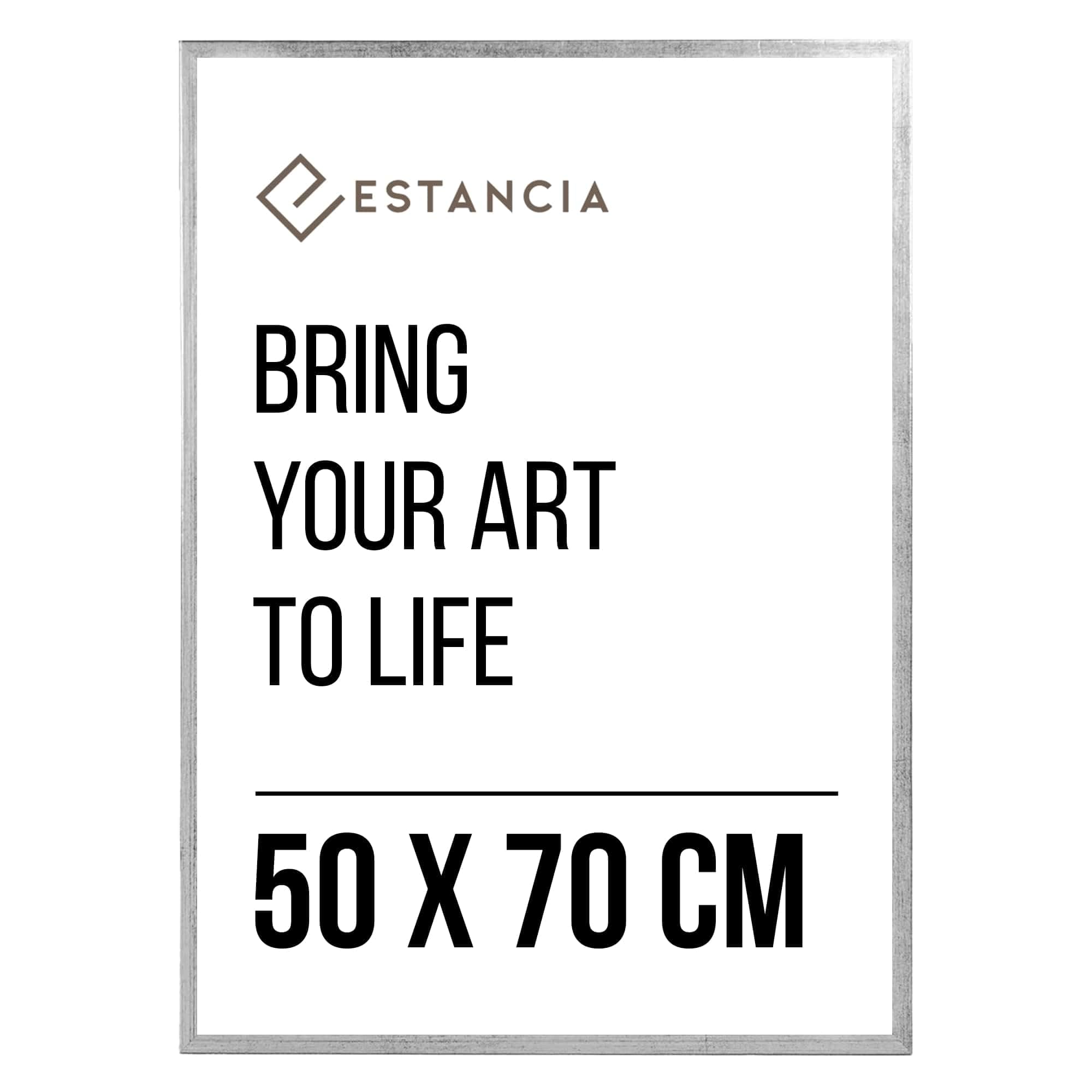 Estancia Silver Pine Wood Photo Frame 50X70 Cm With Shatterproof Acrylic Glass | Modern 50 X 70 Cm Wooden Picture Frame