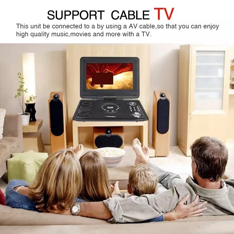 Reproductor de DVD 13 Pulgadas, HD, portátil, móvil, Digital, Reproductor Multimedia, TV, EVD, Radio, Tarjeta SD, Disco U para Coche y niños