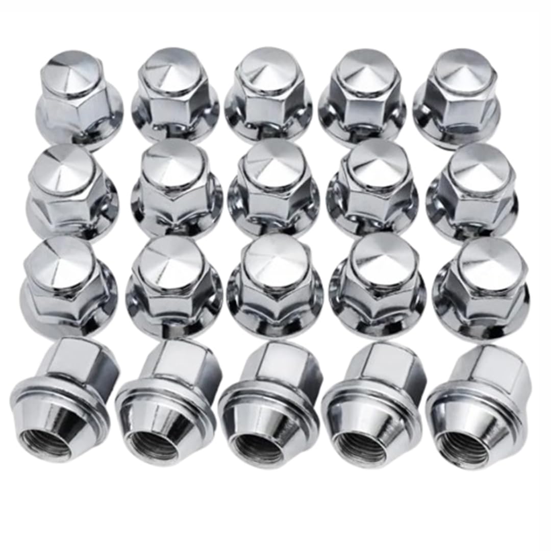 Nakrętki do Kół dla Forda Mustanga Explorera Edge Maverick, 20 szt. nakrętek kół M14x1,5 o wysokości 37mm, 13/16" z łbem sześciokątnym 21mm