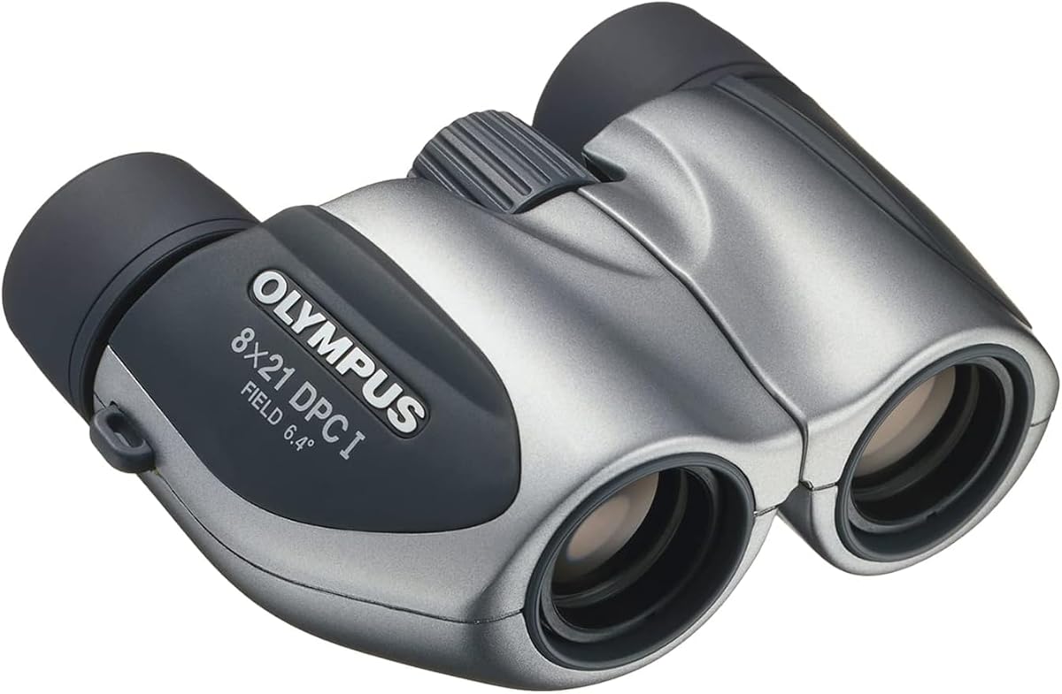 Olympus 8x21 DPC-I Fernglas Silber mit Tasche, 118705