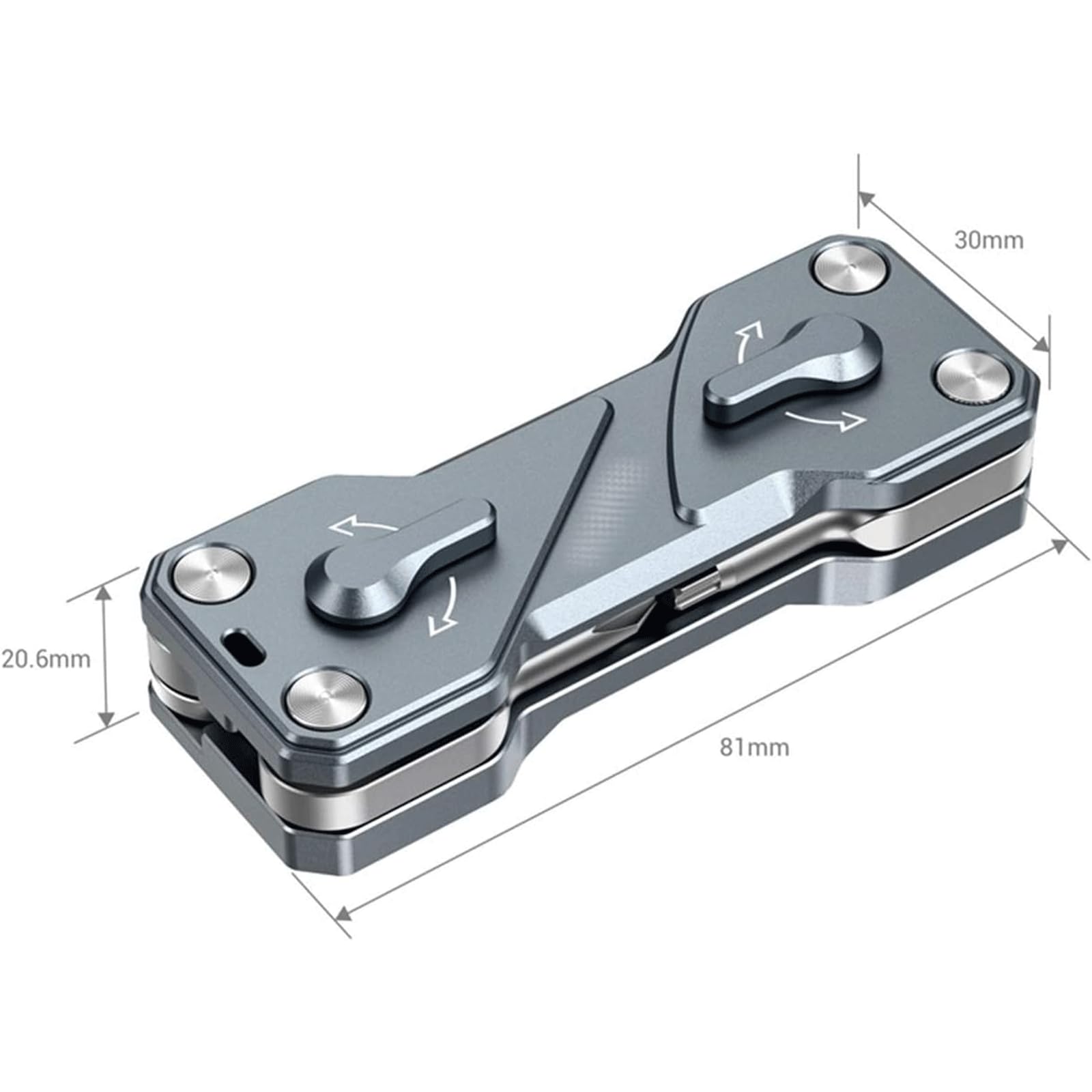 ZUMAHA Llave Universal, Juego de Llaves Portátiles Ligeras, 4 Llaves Allen 2.5, 3, 4, 3/16, 1 Destornillador Plano, Kit de Destornillador Plegable