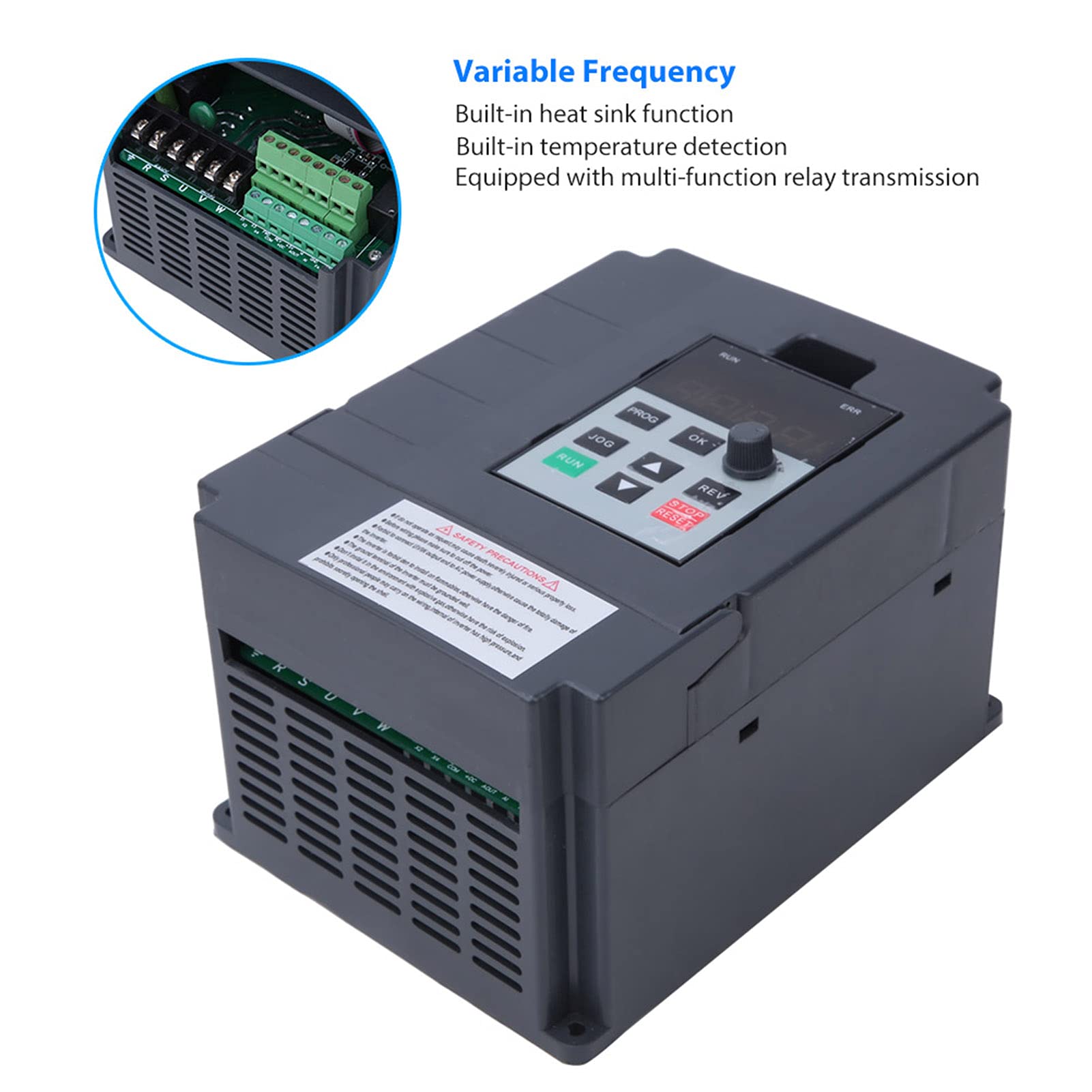 Vikye Frequenzumrichter (DJD) JH-S2-2T Frequenzumrichter Universal Mini Einphasen 220V Eingang Dreiphasen 220V Ausgang Frequenzumrichter VFD CNC-Umrichter(1.5KW)