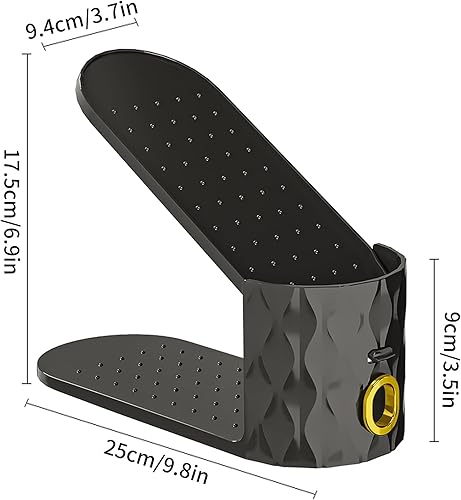 Miniatura 2 de Paquete de 15 ranuras para zapatos, apilador de zapatos ajustable para almacenamiento en el armario, doble capa ahorrador de espacio, sostenedor de