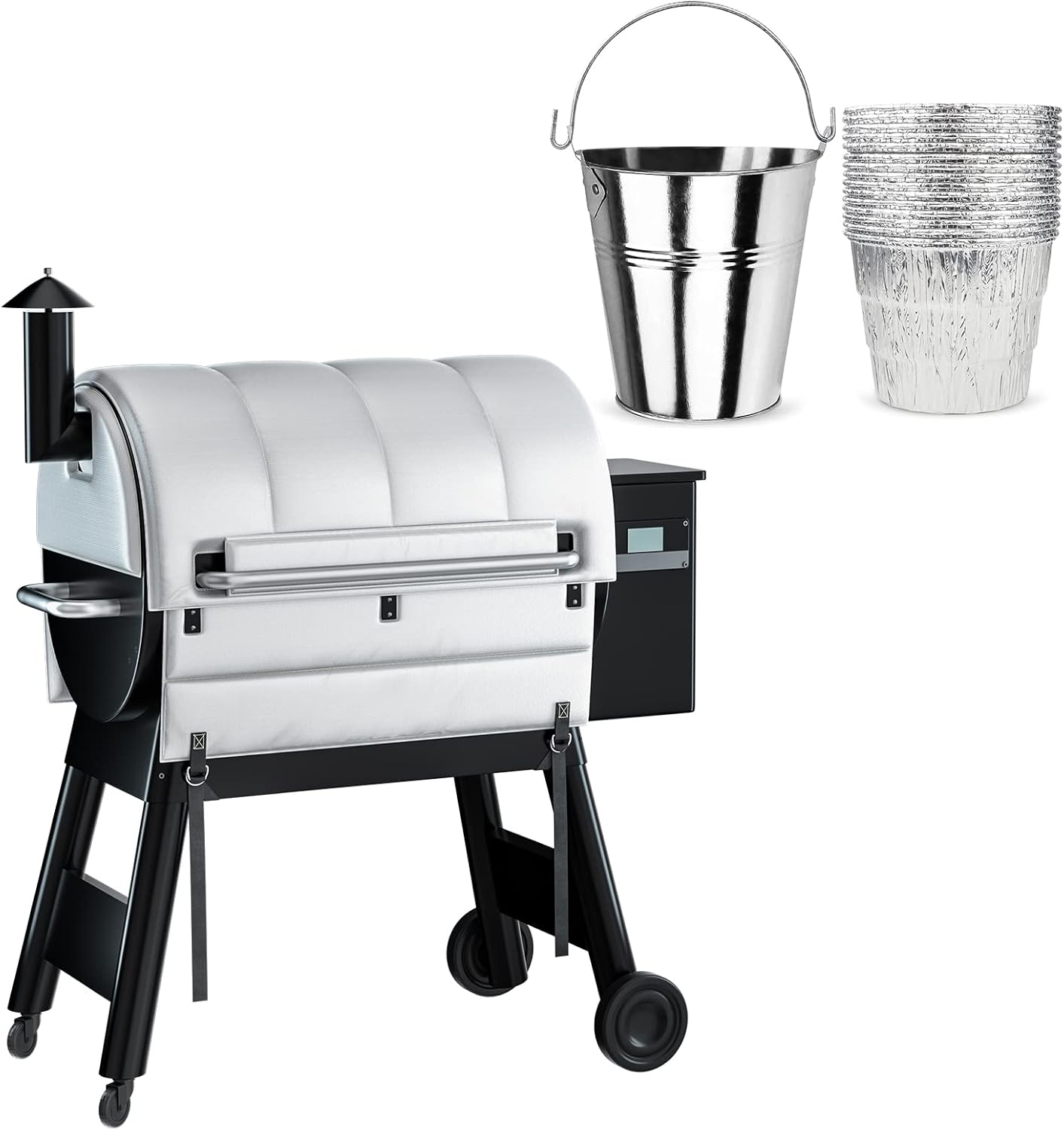 Hisencn Grill Thermal Insulation Blanket and Drip Bucket
