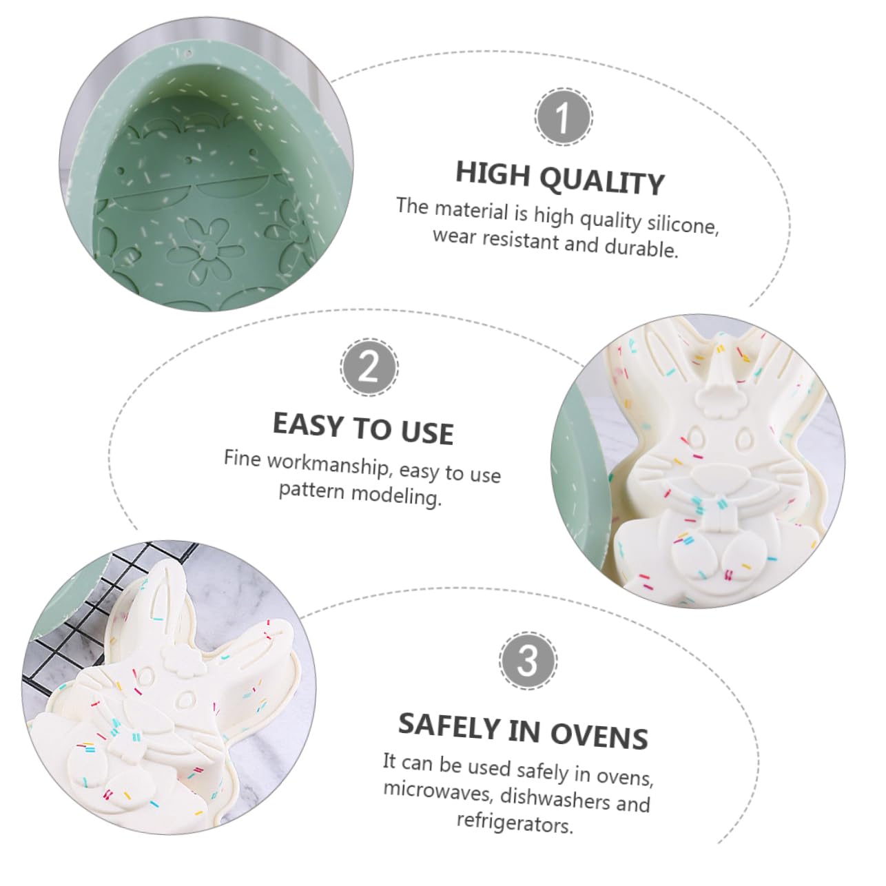 DECHOUS 2 Set Stampo Per Dolci Forniture Per La Cottura Accessori Per La Cottura Deliziosi Per La Per Dolci Pasquali Per Dolci Decorativi Per 2 pezzi * 2