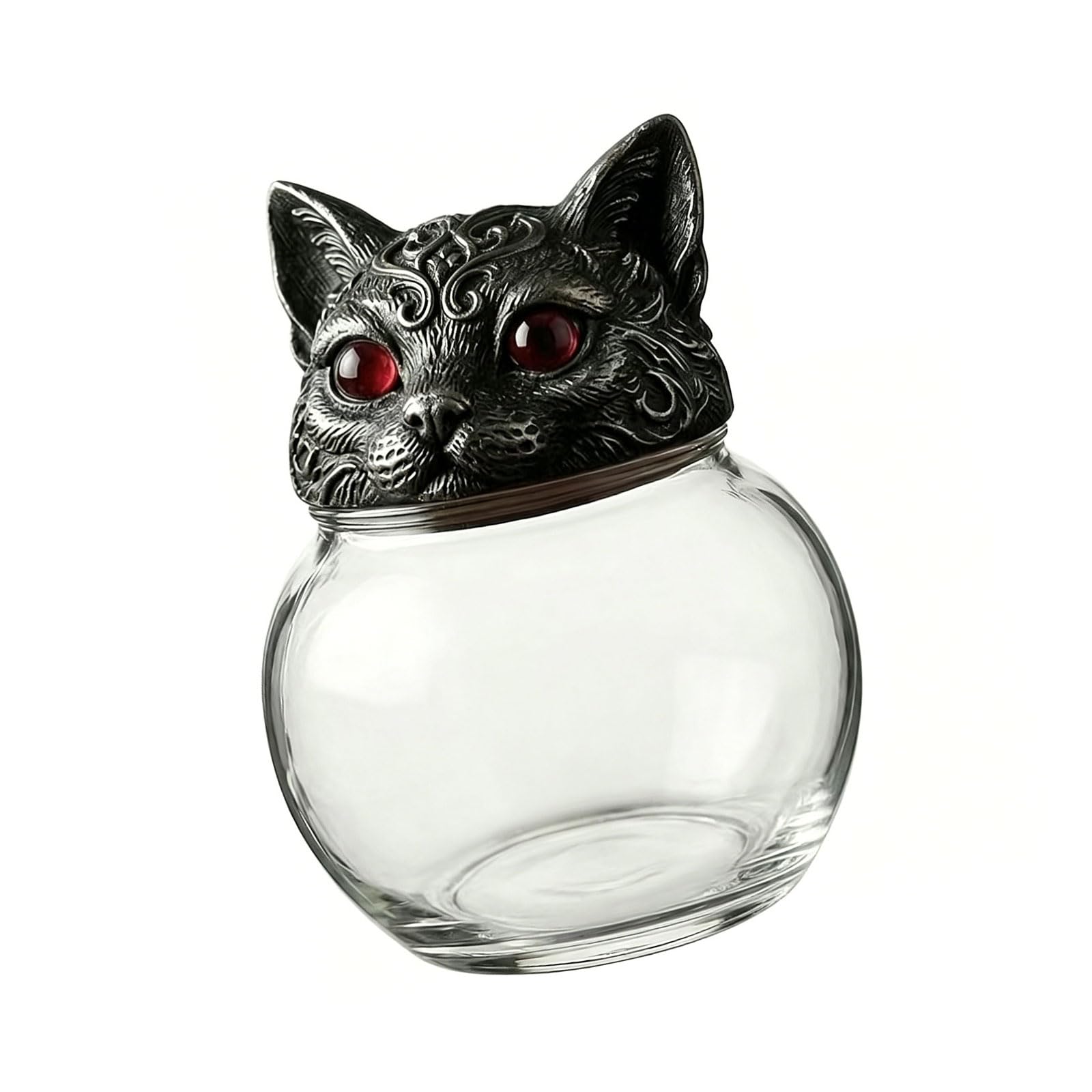 Xinsheinelry Clear Apothecary Condiment Canisters with Owl Head Lid Witch Seasoning Jar Food Storage Container for Home Decors Multipurpose Seasoning Jars