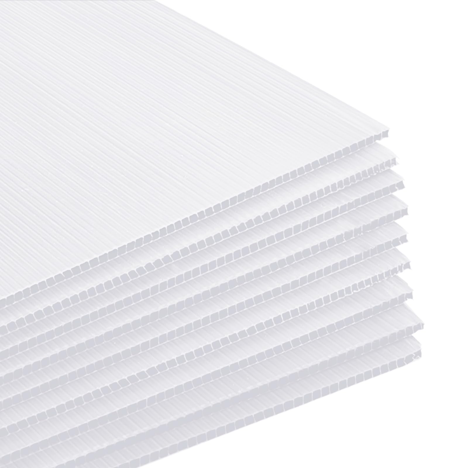 patelai 4 pcs 24 x 36 inches corrugated plastic sheet corrugated poster board 4mm thick waterproof blank board sheets plastic yard sign for garage and estate sale, indoor and outdoor use(white)