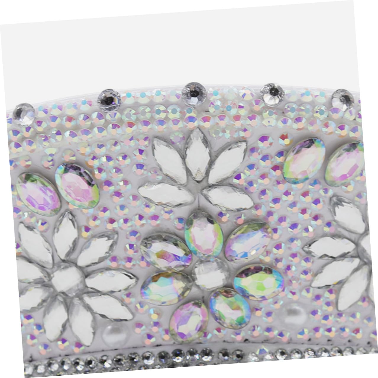 PLAFOPE Sombrero de Fiesta Color Claro con Gemas para Novia, Gorro de Capitán Ajustable para Despedida de Soltera y Eventos, Accesorio Brillante para Atuendo de Playa y Celebraciones